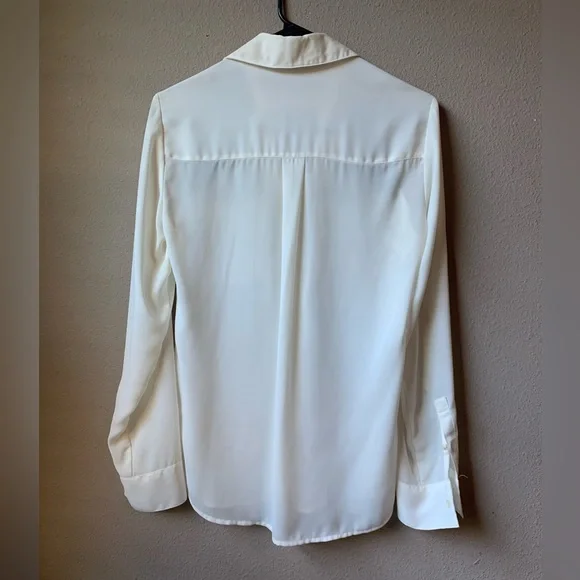 Express Portofino shirt. Slim fit. Cream color. Size S. - Picture 2 of 8